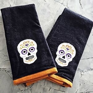 Sugar Skull hand towels, never used
